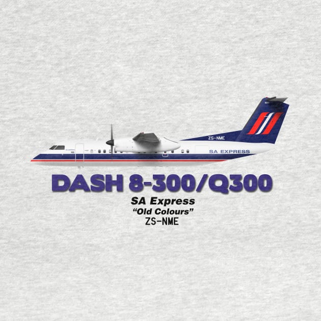 DeHavilland Canada Dash 8-300/Q300 - SA Express "Old Colours" by TheArtofFlying